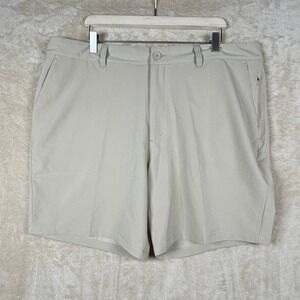 Fresh Clean Threads Men's Size 38 Beige Golf Shorts‎ Recycled Polyester Blend
